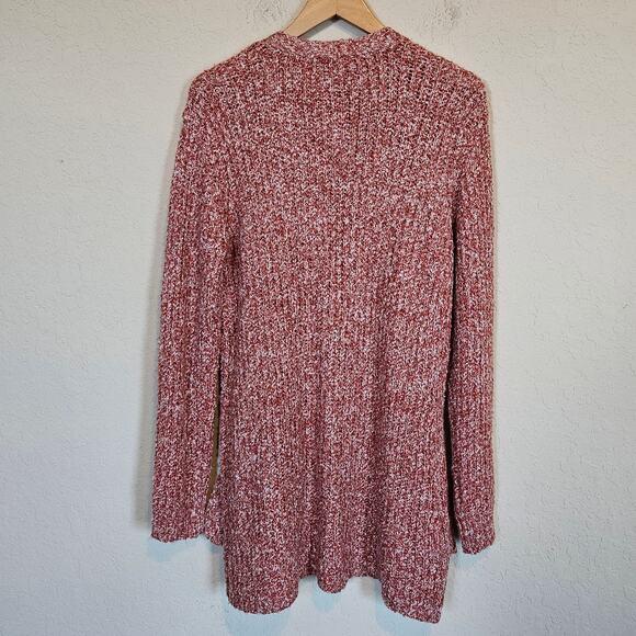 BB Dakota Steve Madden Odetta Open Pocket Cardigan Rust Women's Medium Fall - Picture 2 of 10